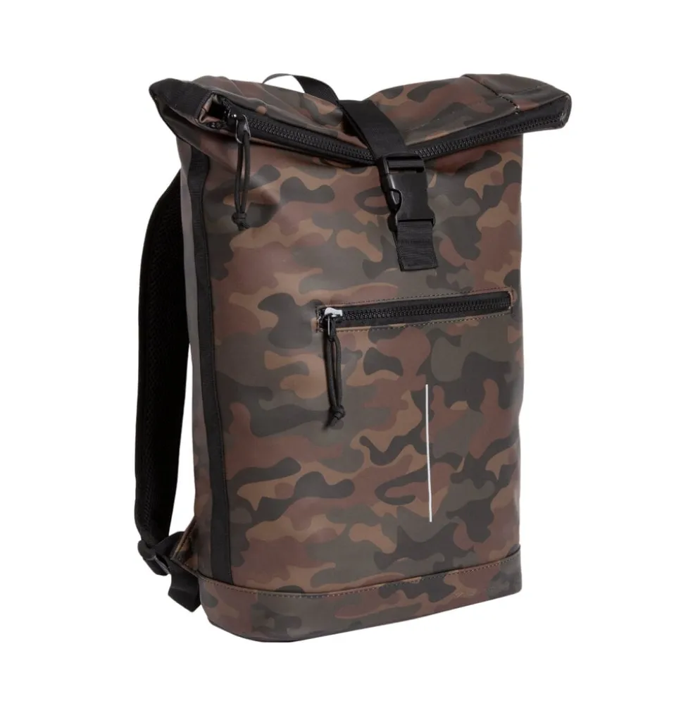 New Rebels Mart New York Camouflage Groen 21L Rugtas Rolltop Waterafstotend Laptop 15.6"