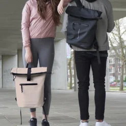 New Rebels Mart New York Oudroze 21L Rugtas Rolltop Waterafstotend Laptop 15.6