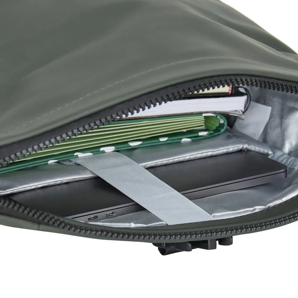 New Rebels Mart New York Nachtgroen 21L Rugtas Rolltop Waterafstotend Laptop 15.6"