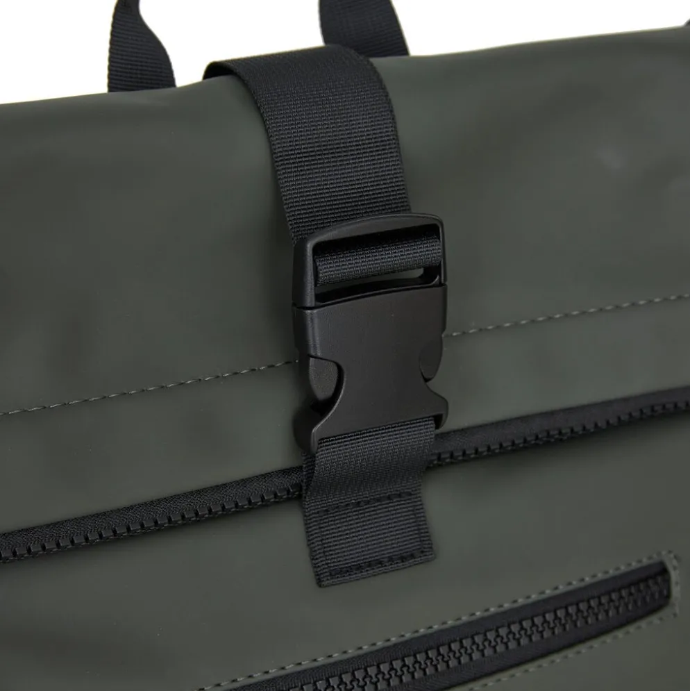 New Rebels Mart New York Nachtgroen 21L Rugtas Rolltop Waterafstotend Laptop 15.6"