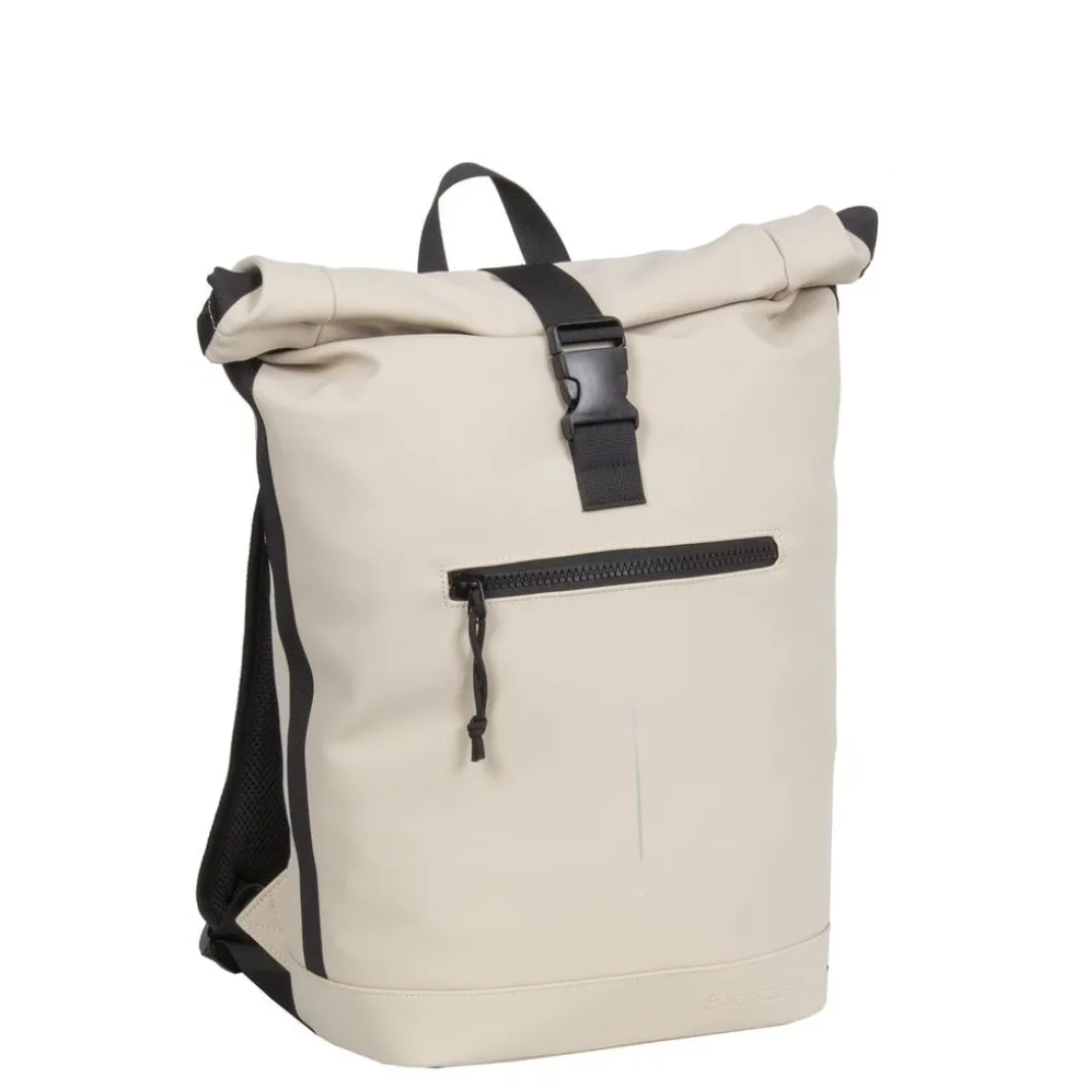 New Rebels Mart New York Beige 21L Rugtas Rolltop Waterafstotend Laptop 15.6"