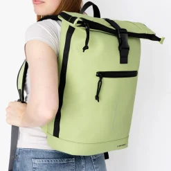 New Rebels Mart New York Matt Green 21L Rolltop Rugtas – Waterafstotend – Geschikt voor 15.6” Laptop