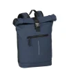 New Rebels Mart New York Navy 21L Rugtas Rolltop Waterafstotend Laptop 15.6"