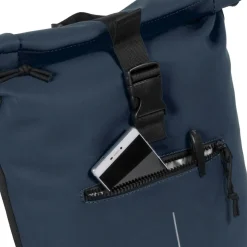 New Rebels Mart New York Navy 21L Rugtas Rolltop Waterafstotend Laptop 15.6