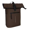 New Rebels Mart New York Mocca 21L Rugzak Rolltop Waterafstotend Laptop 15.6"