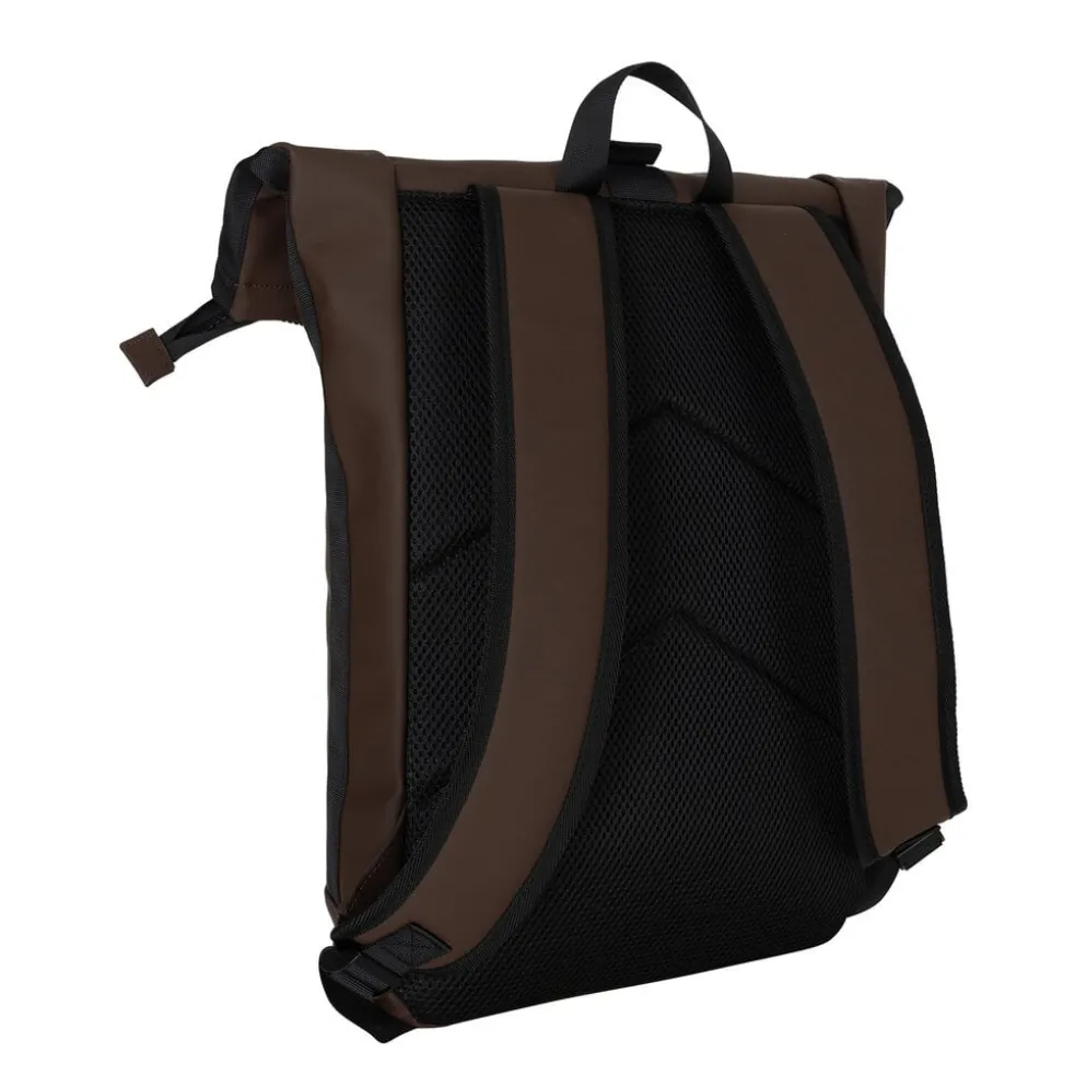 New Rebels Mart New York Mocca 21L Rugzak Rolltop Waterafstotend Laptop 15.6"