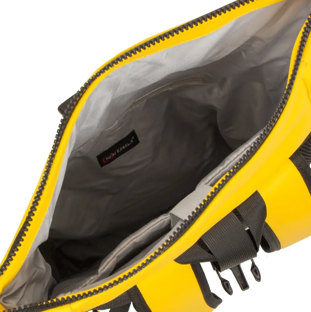 New Rebels Mart New York Geel 21L Rugtas Rolltop Waterafstotend Laptop 15.6"