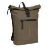 New Rebels Mart New York Olijf Groen 21L Rugtas Rolltop Waterafstotend Laptop 15.6"