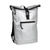 New Rebels Mart New York Metallic Zilver 21L Rugtas Rolltop Waterafstotend Laptop 15.6"