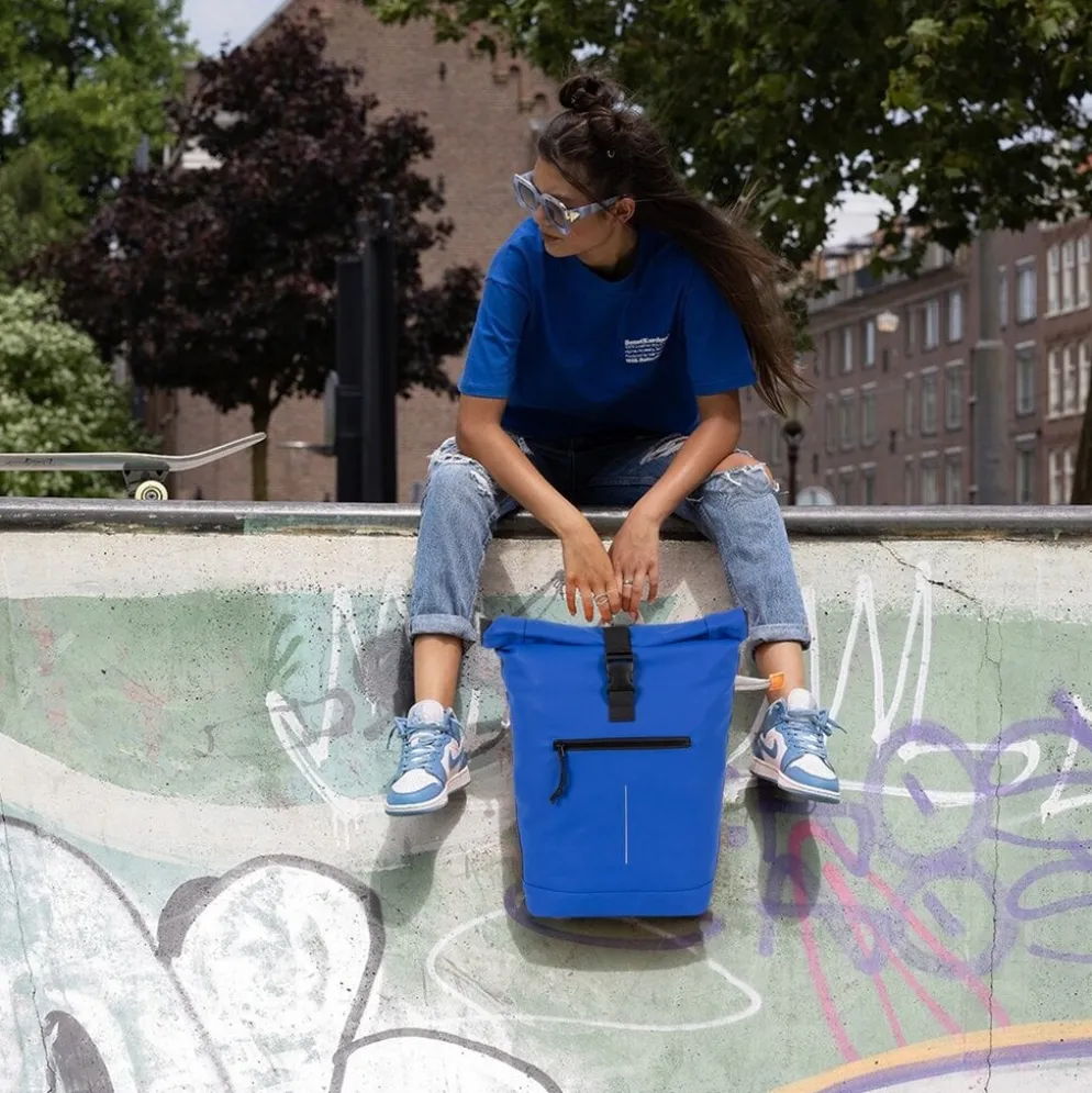 New Rebels Mart New York Kobaltblauw 21L Rugtas Rolltop Waterafstotend Laptop 15.6"