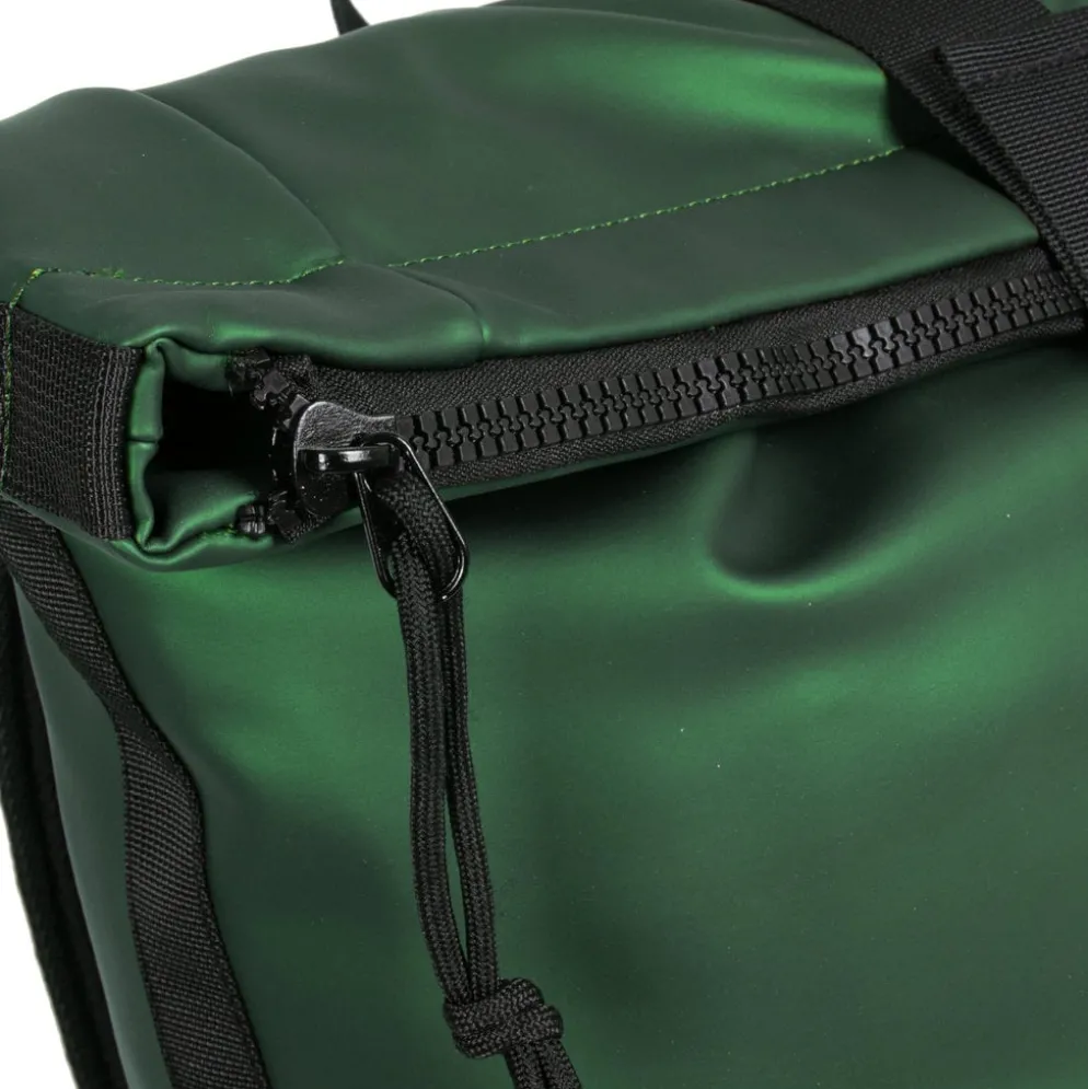 New Rebels Mart New York Metallic Groen 21L Rugtas Rolltop Waterafstotend Laptop 15.6"