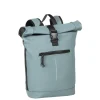 New Rebels Mart New York Zacht Blauw 21L Rugtas Rolltop Waterafstotend Laptop 15.6"