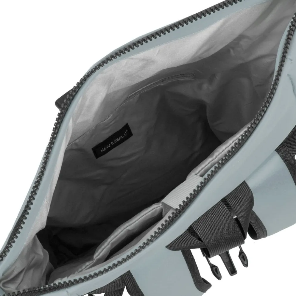 New Rebels Mart New York Zacht Blauw 21L Rugtas Rolltop Waterafstotend Laptop 15.6"