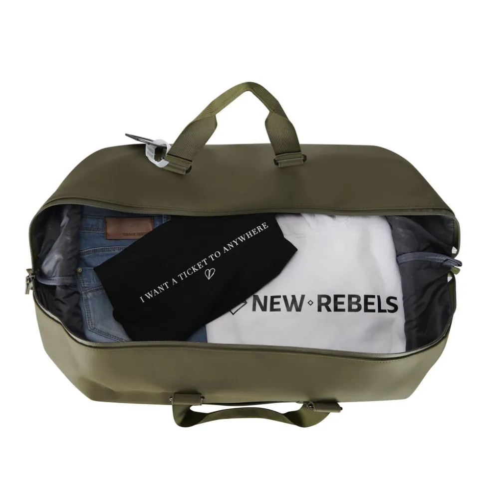 New Rebels Mart Weston Duffel Olijf Groen 58L Trolley Waterafstotend