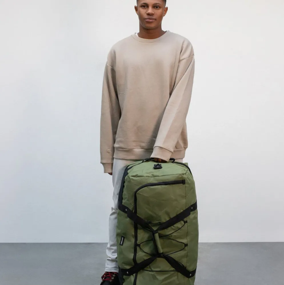 New Rebels Nevada Newark Olijf Groen 110L Rollable Trolley Weekendtas Waterafstotend