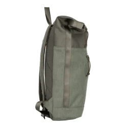 New Rebels New York Ribbi Rolltop Rugzak 17-21L Schooltas & Werktas Ribstof Laptop Rugtas 15.6 inch Sage Green