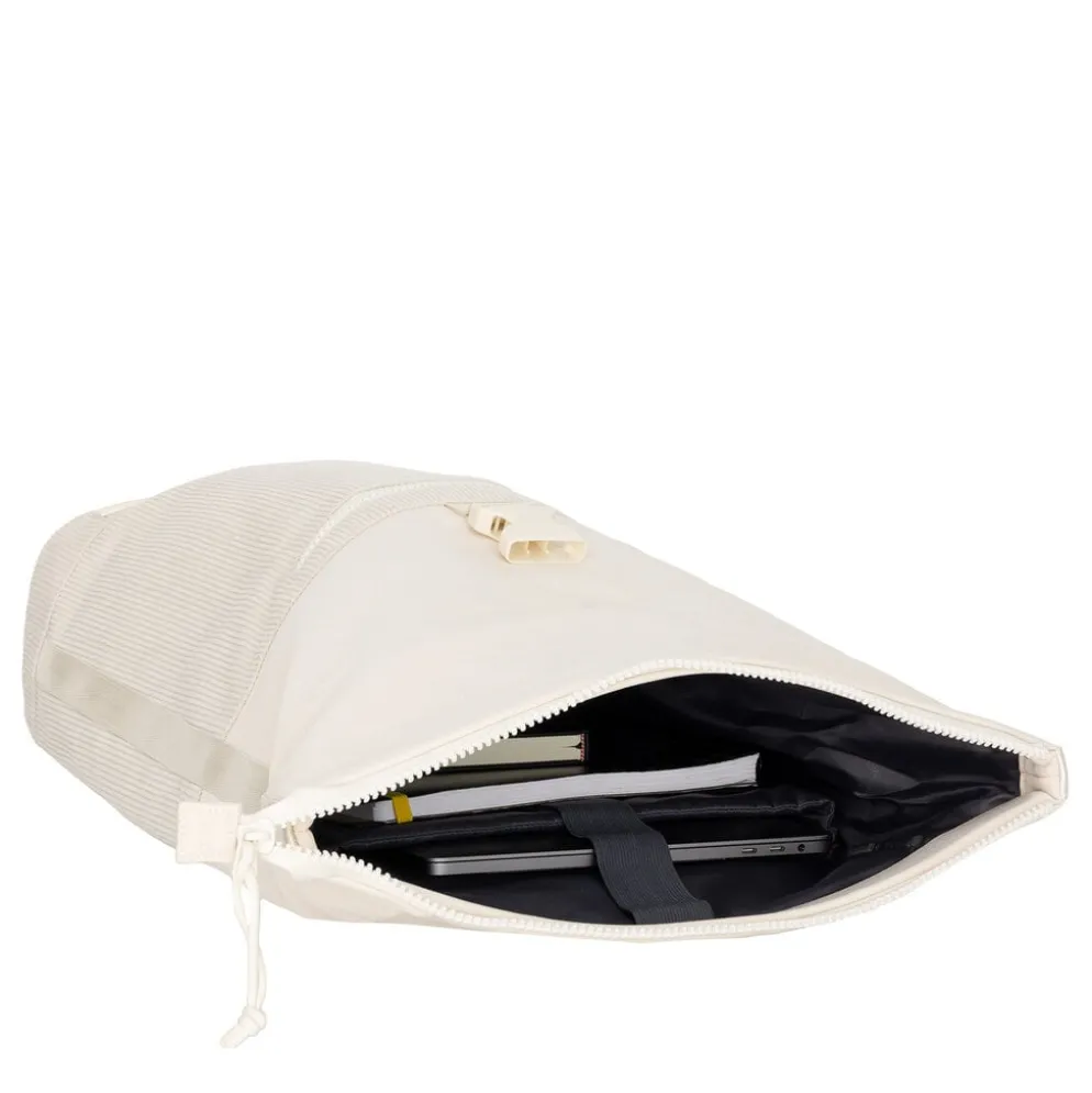 New Rebels New York Ribbi Rolltop Rugzak 17-21L Schooltas & Werktas Ribstof Laptop Rugtas 15.6 inch Beige