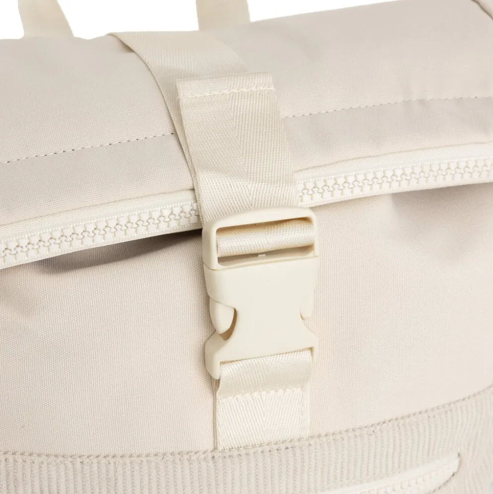 New Rebels New York Ribbi Rolltop Rugzak 17-21L Schooltas & Werktas Ribstof Laptop Rugtas 15.6 inch Beige