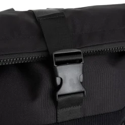 New Rebels New York Ribbi Rolltop Rugzak 17-21L Schooltas & Werktas Ribstof Laptop Rugtas 15.6 inch Zwart