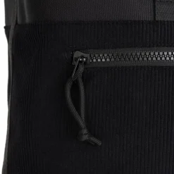 New Rebels New York Ribbi Rolltop Rugzak 17-21L Schooltas & Werktas Ribstof Laptop Rugtas 15.6 inch Zwart