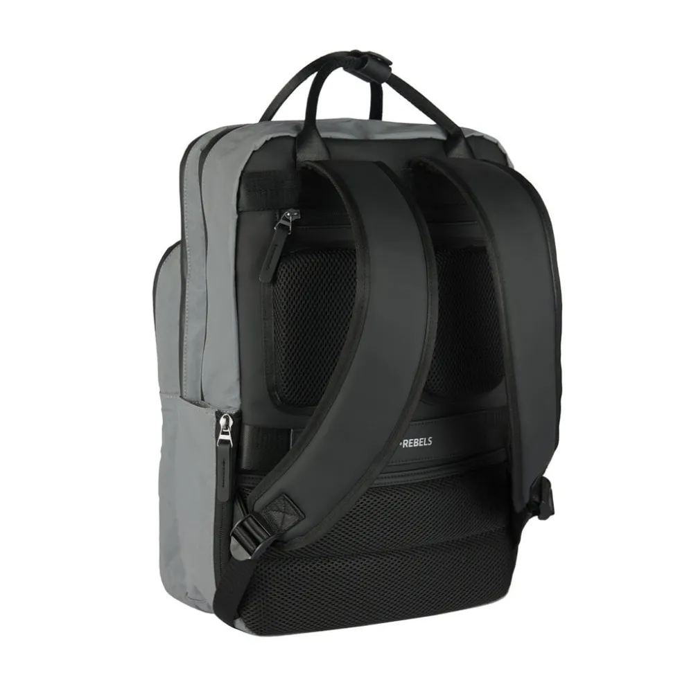 New Rebels Reflect Milwaukee Zilver 19L Rugzak Waterafstotend Laptop 15.6"