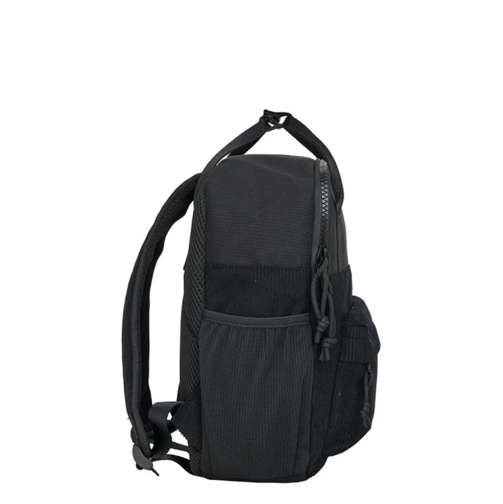 New Rebels Ribbi Juno Handel Backpack mini – Ribstof 900D Polyester 7L Lichtgewicht & Comfortabel – 23x10x31 cm – Dames & Heren Rugzak Black