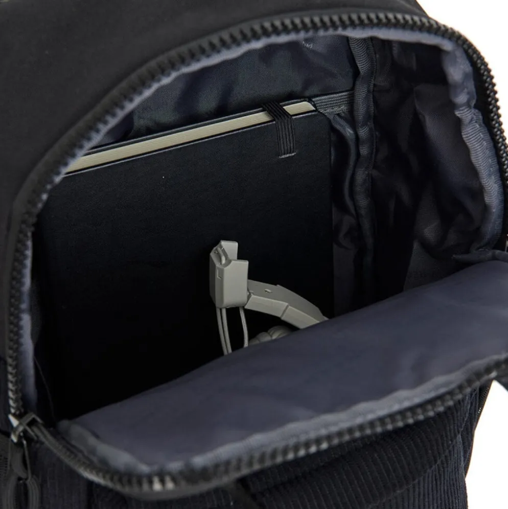 New Rebels Ribbi Juno Handel Backpack mini – Ribstof 900D Polyester 7L Lichtgewicht & Comfortabel – 23x10x31 cm – Dames & Heren Rugzak Black