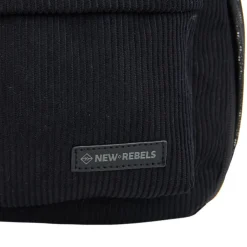 New Rebels Ribbi Juno Handel Backpack mini – Ribstof 900D Polyester 7L Lichtgewicht & Comfortabel – 23x10x31 cm – Dames & Heren Rugzak Black