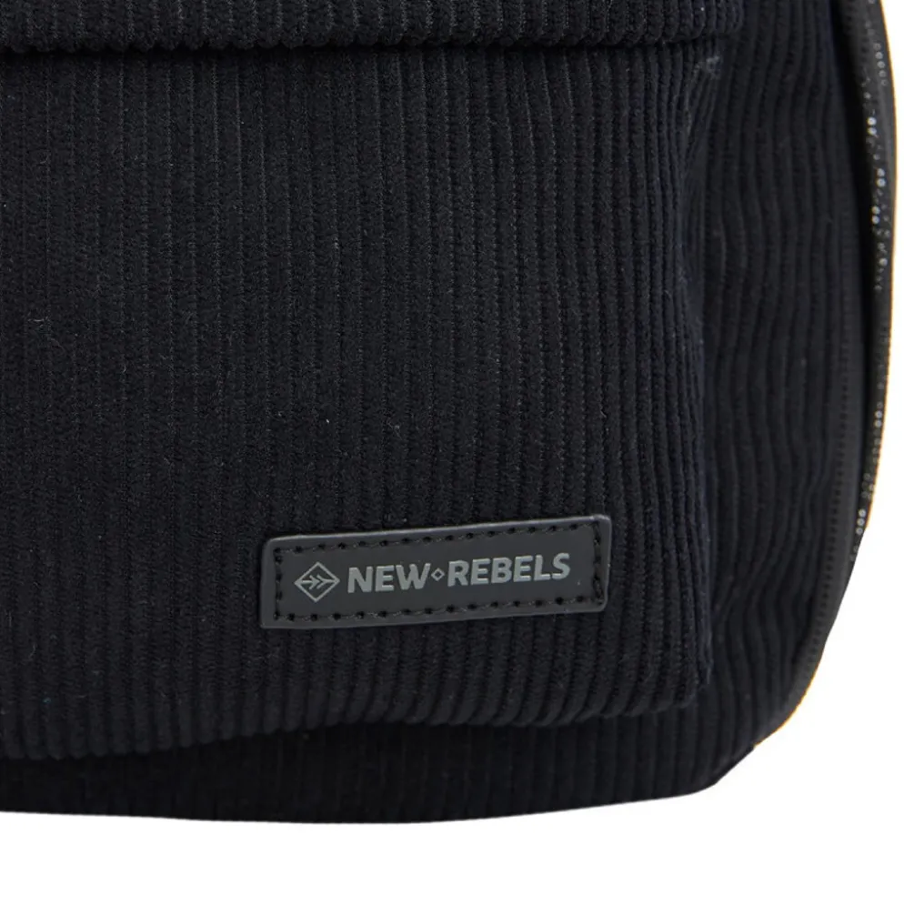 New Rebels Ribbi Juno Handel Backpack mini – Ribstof 900D Polyester 7L Lichtgewicht & Comfortabel – 23x10x31 cm – Dames & Heren Rugzak Black