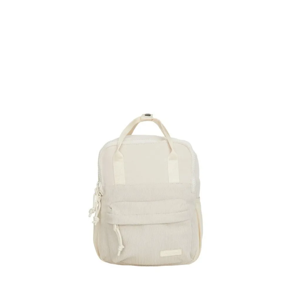 New Rebels Ribbi Juno Handel Backpack mini – Ribstof 900D Polyester 7L Lichtgewicht & Comfortabel – 23x10x31 cm – Dames & Heren Rugzak Beige