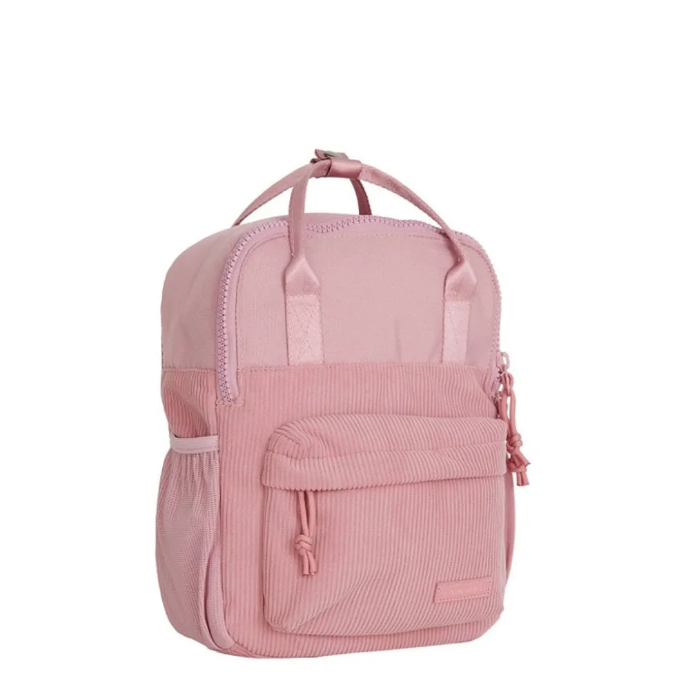New Rebels Ribbi Juno Handel Backpack mini – Ribstof 900D Polyester 7L Lichtgewicht & Comfortabel – 23x10x31 cm – Dames & Heren Rugzak Old Pink