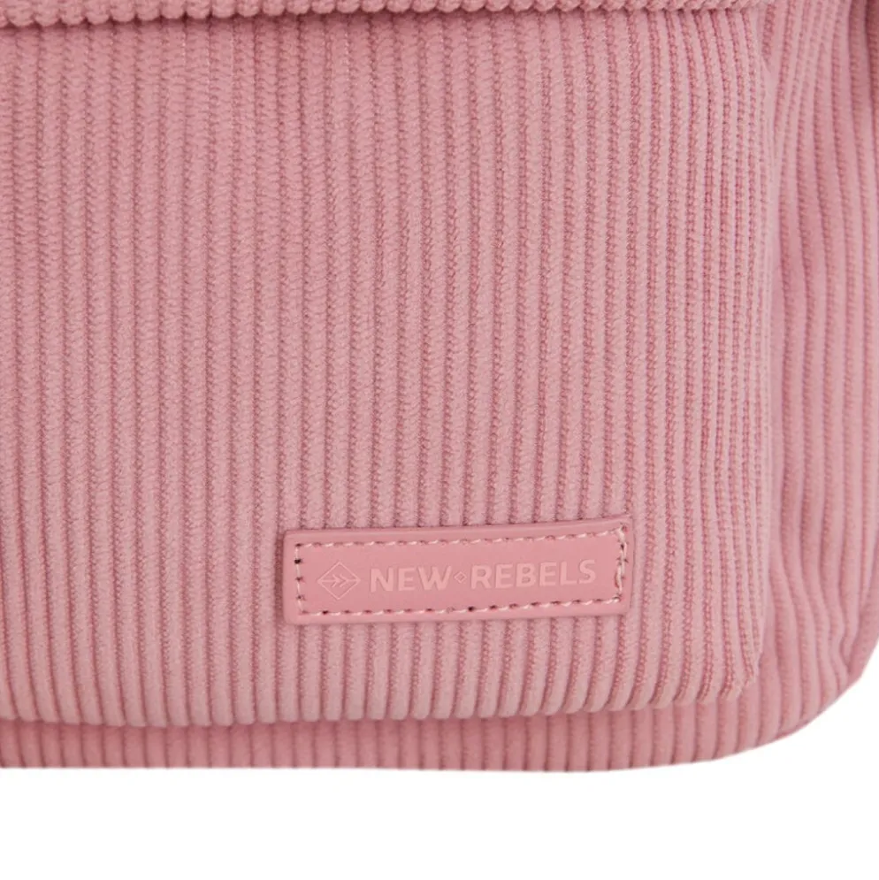 New Rebels Ribbi Juno Handel Backpack mini – Ribstof 900D Polyester 7L Lichtgewicht & Comfortabel – 23x10x31 cm – Dames & Heren Rugzak Old Pink