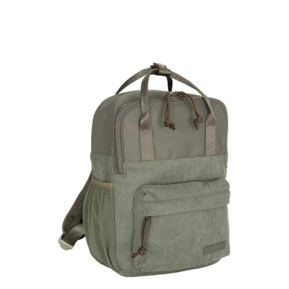New Rebels Ribbi Juno Handel Backpack mini – Ribstof 900D Polyester 7L Lichtgewicht & Comfortabel – 23x10x31 cm – Dames & Heren Rugzak Sage Green