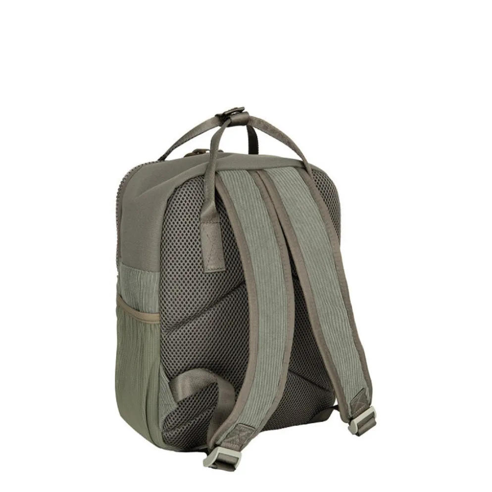 New Rebels Ribbi Juno Handel Backpack mini – Ribstof 900D Polyester 7L Lichtgewicht & Comfortabel – 23x10x31 cm – Dames & Heren Rugzak Sage Green