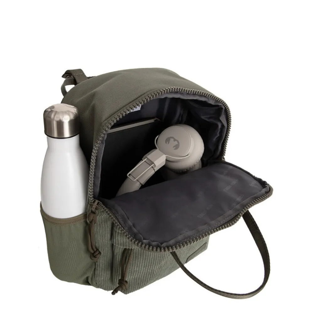 New Rebels Ribbi Juno Handel Backpack mini – Ribstof 900D Polyester 7L Lichtgewicht & Comfortabel – 23x10x31 cm – Dames & Heren Rugzak Sage Green