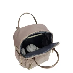 New Rebels Ribbi Juno Handel Backpack mini – Ribstof 900D Polyester 7L Lichtgewicht & Comfortabel – 23x10x31 cm – Dames & Heren Rugzak Taupe