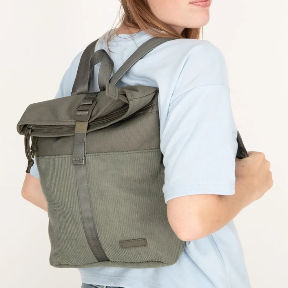 New Rebels Ribbi Los Angeles Rolltop Rugzak Mini Sage Green - 13 L
