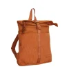 New Rebels Ribbi Los Angeles Rolltop Rugzak Mini Coffee Brown  / Oranje - 13 L