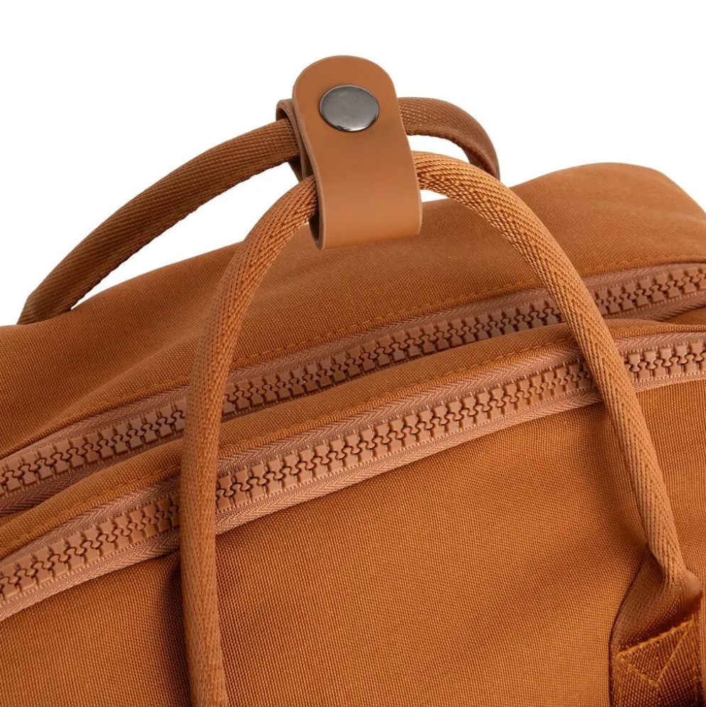New Rebels Ribbi Milwaukee – Laptoptas Schooltas Werktas 15.6 inch Laptopvak Rugzak Rib Fabric 18L Oranje / Coffee Brown