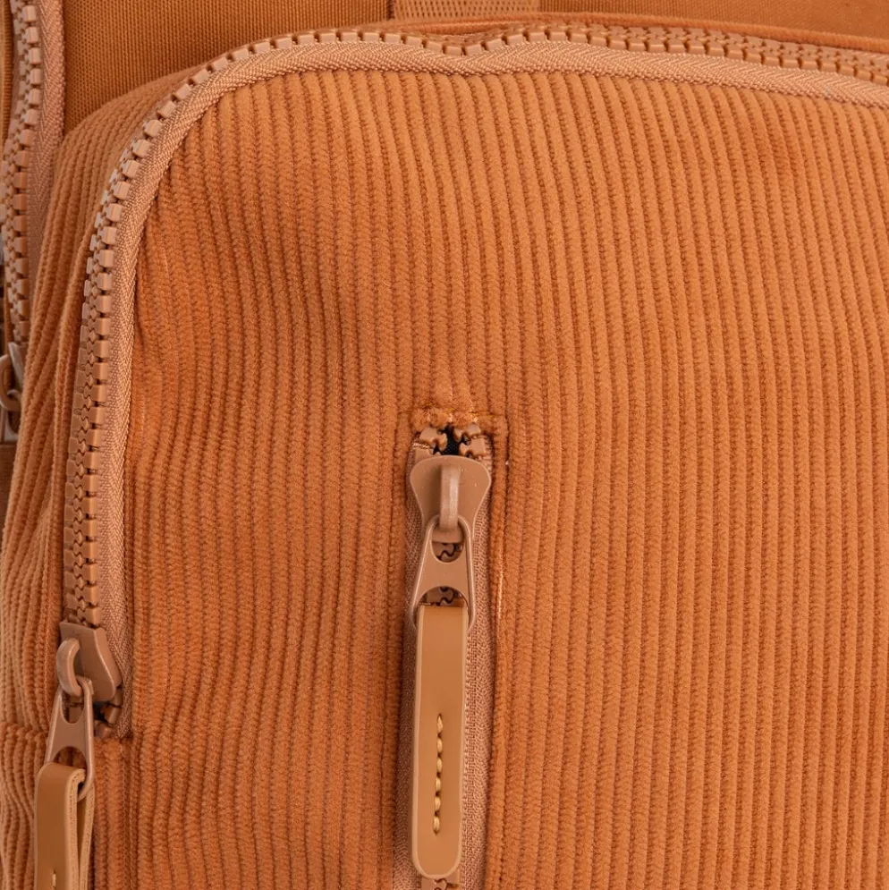 New Rebels Ribbi Milwaukee – Laptoptas Schooltas Werktas 15.6 inch Laptopvak Rugzak Rib Fabric 18L Oranje / Coffee Brown