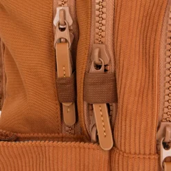 New Rebels Ribbi Milwaukee – Laptoptas Schooltas Werktas 15.6 inch Laptopvak Rugzak Rib Fabric 18L Oranje / Coffee Brown