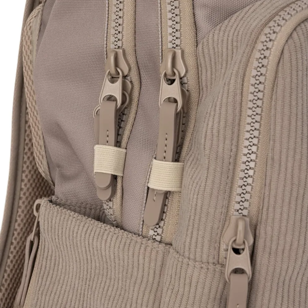 New Rebels Ribbi Milwaukee – Laptoptas Schooltas Werktas 15.6 inch Laptopvak Rugzak Rib Fabric 18L Taupe