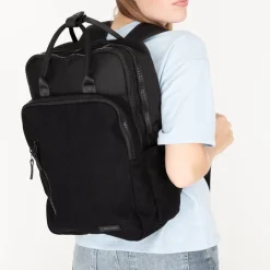 New Rebels Ribbi Milwaukee – Laptoptas Schooltas Werktas 15.6 inch Laptopvak Rugzak Rib Fabric 18L Zwart