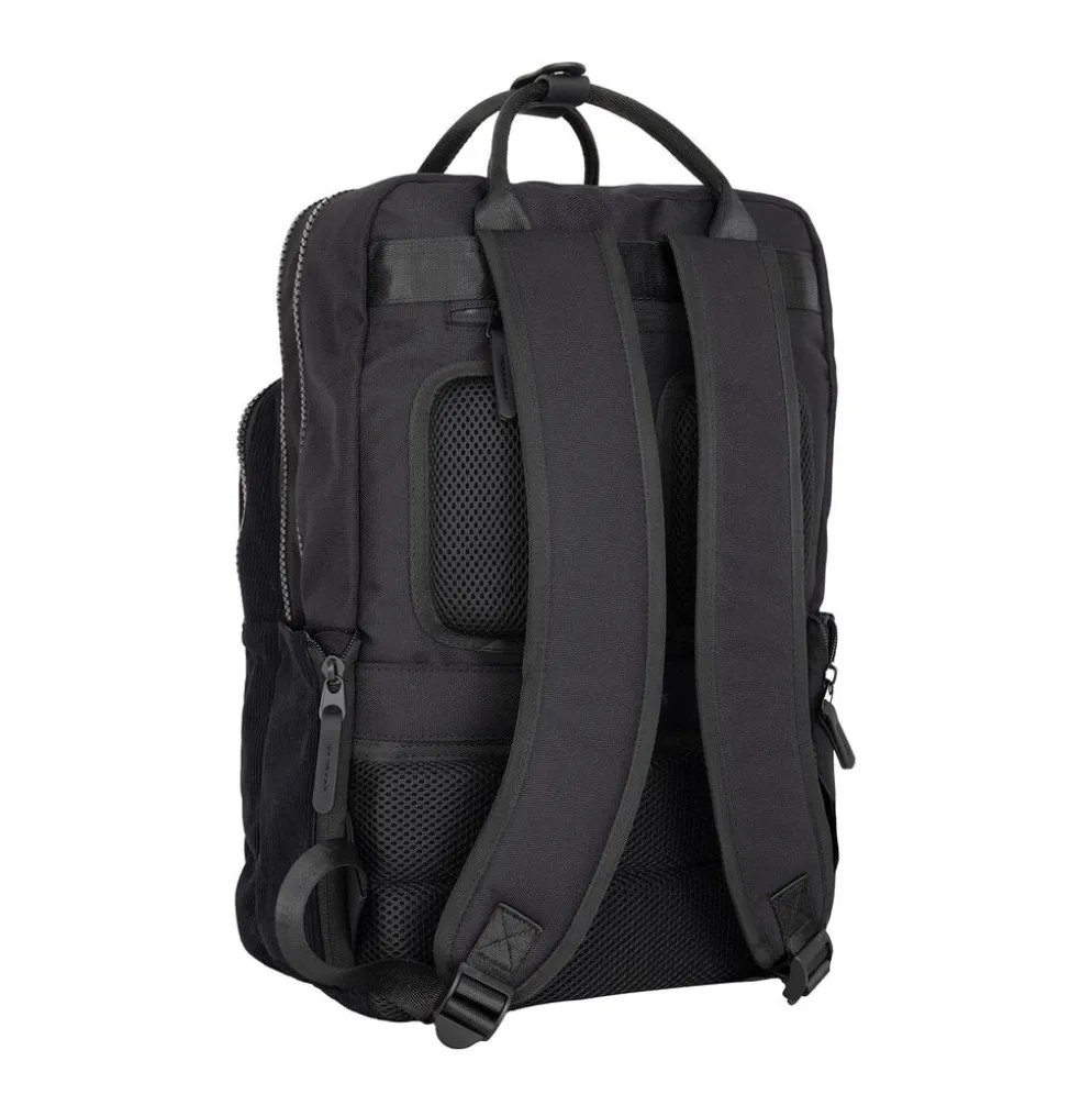 New Rebels Ribbi Milwaukee – Laptoptas Schooltas Werktas 15.6 inch Laptopvak Rugzak Rib Fabric 18L Zwart