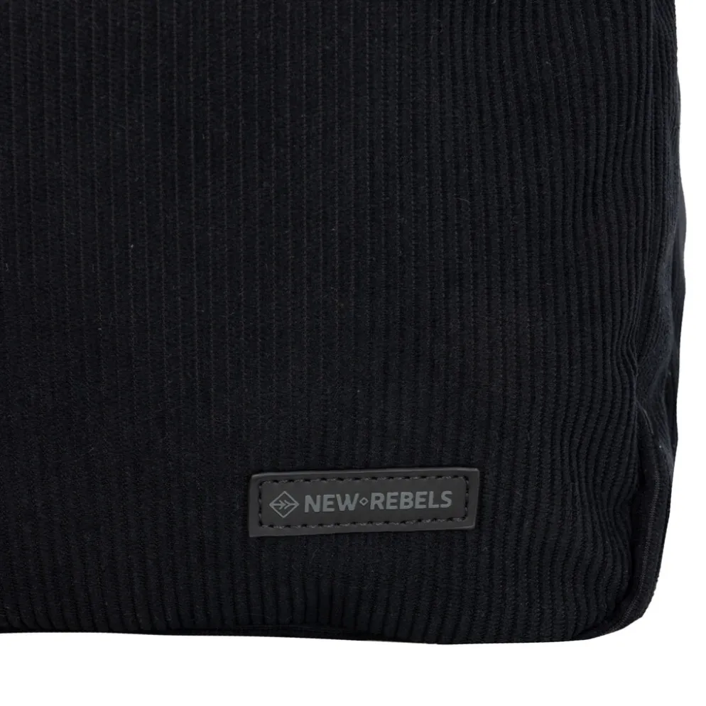 New Rebels Ribbi Milwaukee – Laptoptas Schooltas Werktas 15.6 inch Laptopvak Rugzak Rib Fabric 18L Zwart