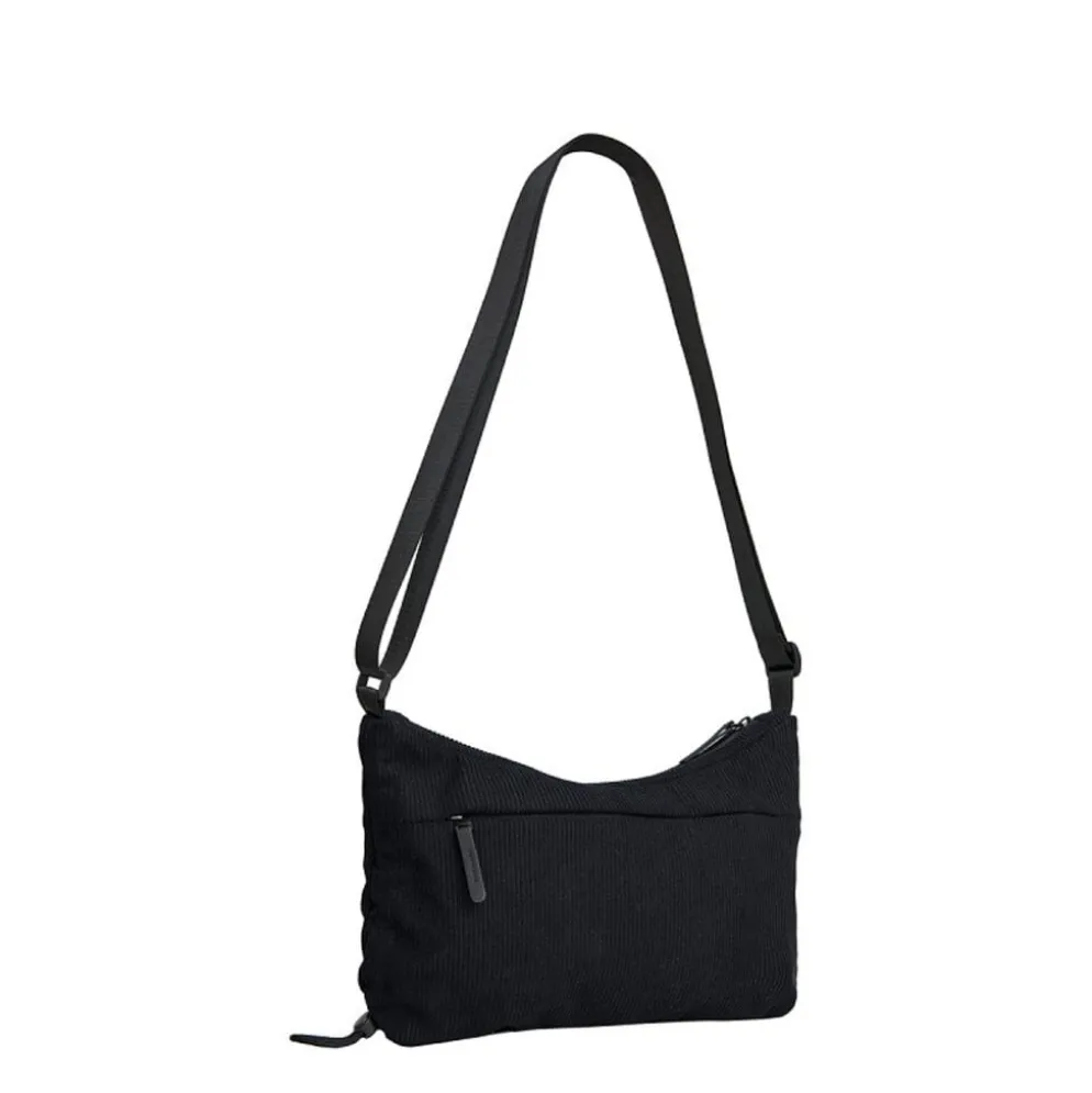 New Rebels Ribbi Rose Schoudertas 6.1L Ribstof Polyester – Comfortabele dagelijkse crossbody - Zwart