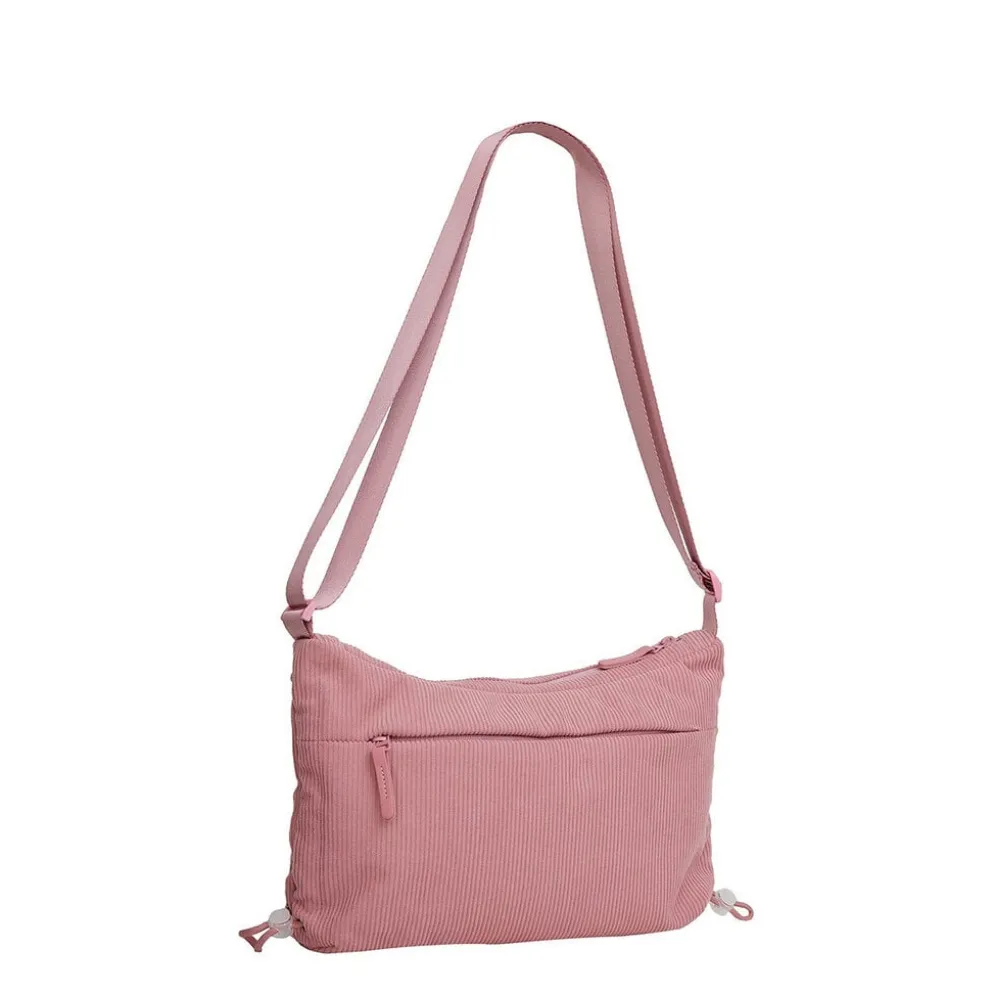New Rebels Ribbi Rose Schoudertas 6.1L Ribstof Polyester – Comfortabele dagelijkse crossbody - Old Pink