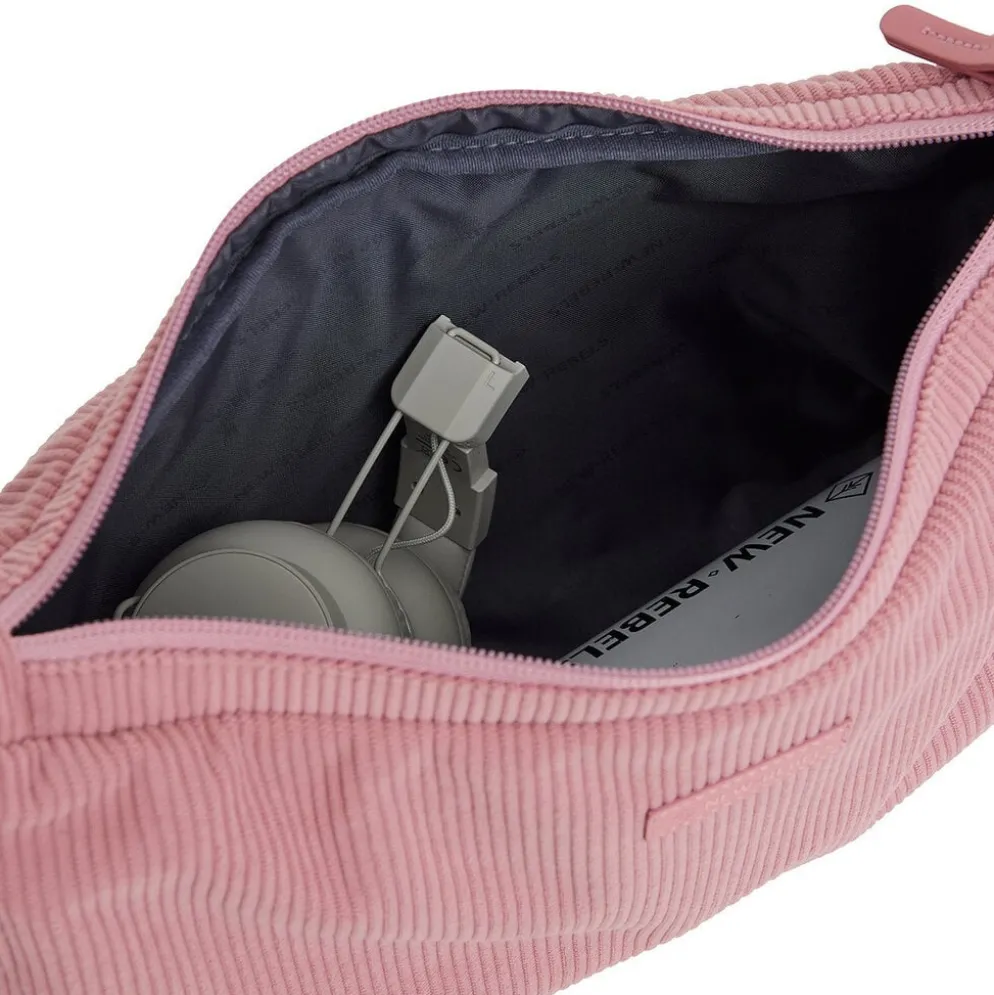New Rebels Ribbi Rose Schoudertas 6.1L Ribstof Polyester – Comfortabele dagelijkse crossbody - Old Pink