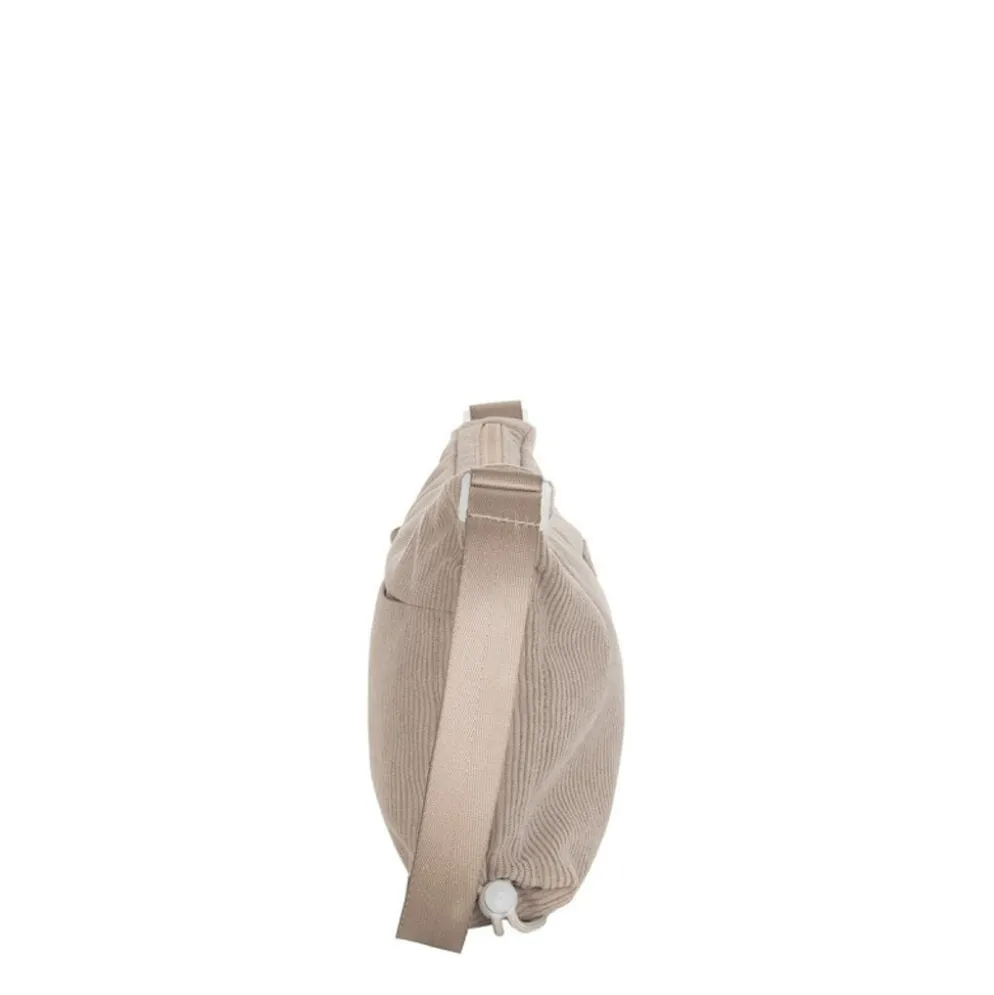 New Rebels Ribbi Rose Schoudertas 6.1L Ribstof Polyester – Comfortabele dagelijkse crossbody - Taupe