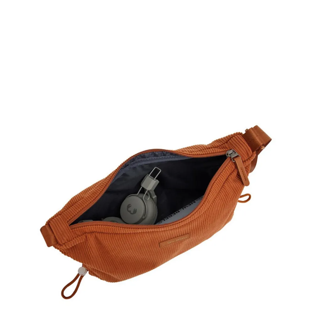 New Rebels Ribbi Rose Schoudertas 6.1L Ribstof Polyester – Comfortabele dagelijkse crossbody Oranje Coffee Brown